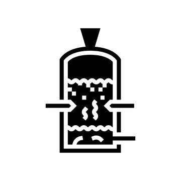 gasification biomass glyph icon vector. gasification biomass sign. isolated symbol illustration