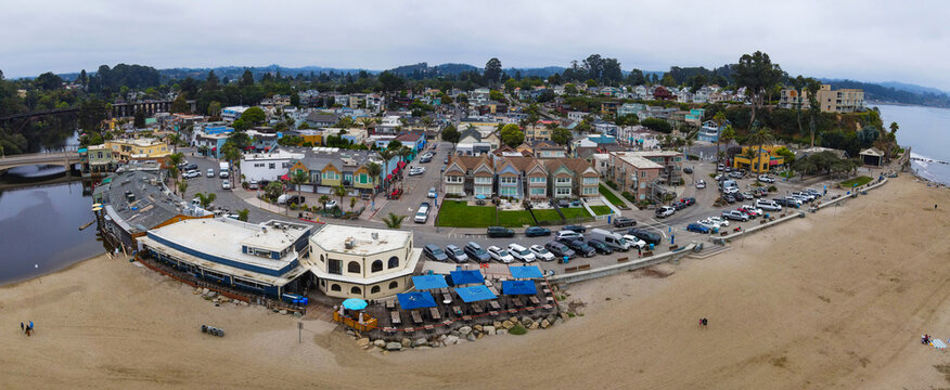 Capitola Beach in California panorama