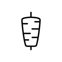 Doner kebab icon vector beef icon