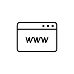 web browser icon vector www internet sign