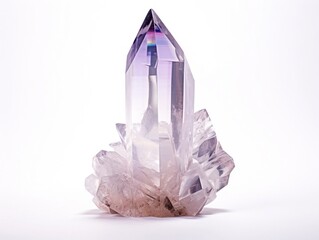 amethyst stone isolated on white background