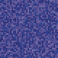 Geometric shapes composition. Rings in multiple colors. Blue, Purple, Lavender, Indigo, Violet. Superb vector illustration.