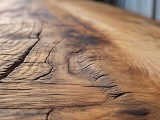Zoom: old wood surface is poorly sanded, bright, textured