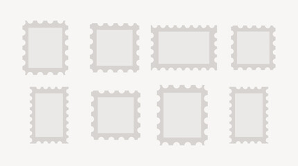 Postage stamp collection. Vector 