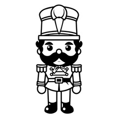 Traditional Christmas Nutcracker Soldier Vector