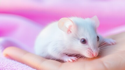 White mouse for scientists to study