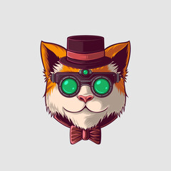 Cut Cat Vector Illustration