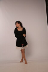 model posing in studio