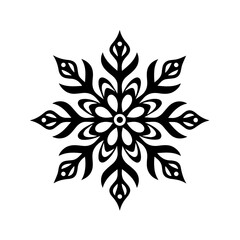 Intricate Snowflake Winter Vector Design