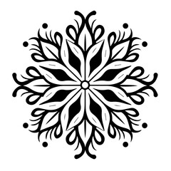 Intricate Snowflake Winter Vector Design