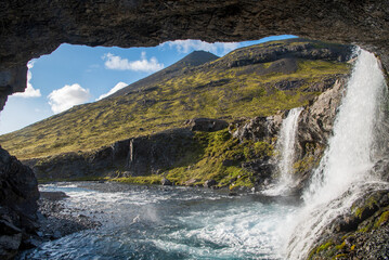 Innstifoss Waterfall in the Southeast Region of Iceland