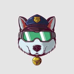 Cute Dog Vector Illustration