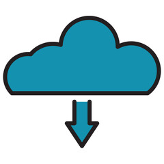 cloud color icon