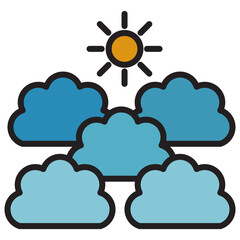 cloud color icon