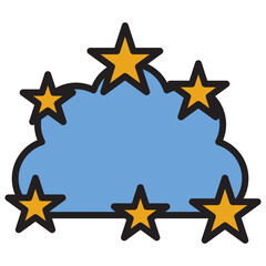 cloud color icon