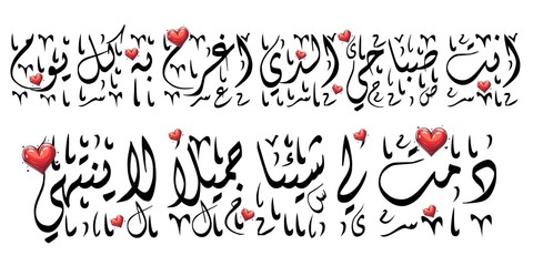 Arabic calligraphy Valentine love quotes greeting card, Love ornaments design. Translate: You gave me something beautiful that never ends, May you always be mine. Not Generative AI it is my artwork.