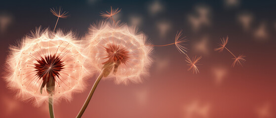 Twilight Glow and Dandelion Dreams Against a Dramatic Sky