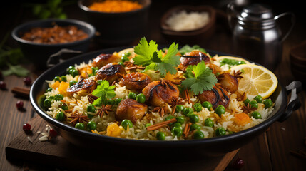 rice with chicken, meat with rice, Pakistani spicy food collection, Indian spicy food collection, Biryani