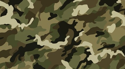 Military camouflage pattern background, khaki tones