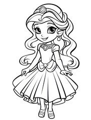 Coloring pages for kids, little children, cartoon style