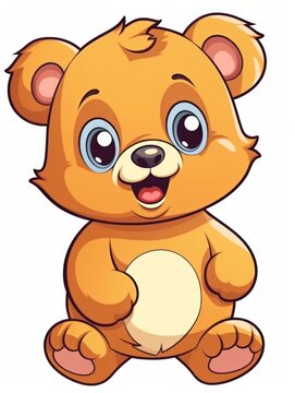 Picture for kids, happy baby bear
