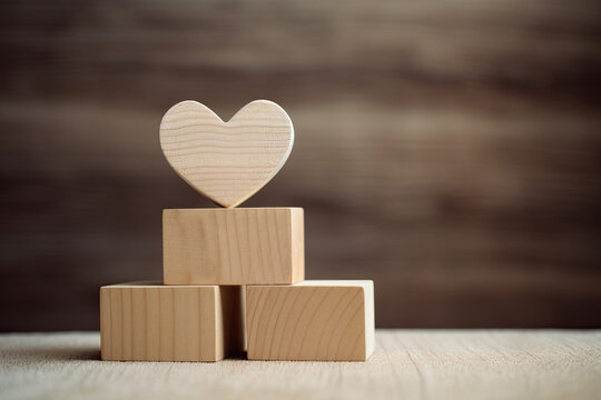 wooden box with hearts