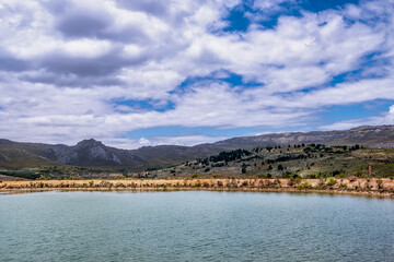 Serene Elgin Valley Farm Dam Landscape in Western Cape, South Africa