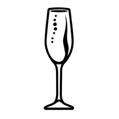 Elegant Champagne Glass Celebration Vector
