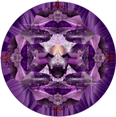 Wunderschöne Illustration eines violetten Amethyst Kristall Motivs