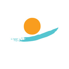 Sun sky live day energy logo design timeless emblem brand identity logotype abstract minimalist monogram typography vector logo