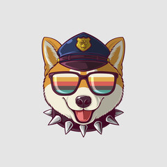 Cute Dog Vector Illustration