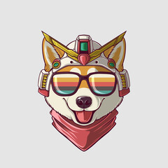 Cute Dog Vector Illustration