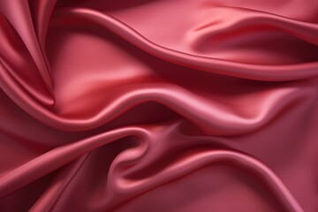 Obraz premium Red fabric colored silk satin background. Generative AI