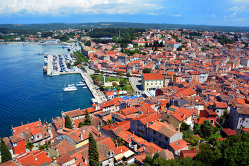 Rovinj, Croatia situated on the north Adriatic. The town is officially bilingual, Italian and Croatian, hence both town names are official and equal.