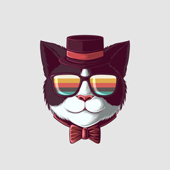 Cute Cat Vector Illustration