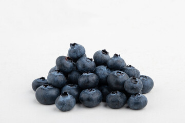 Blueberries isolated on white background.