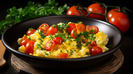 omelette with tomatoes