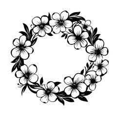 Elegant Floral Frame Botanical Vector Design