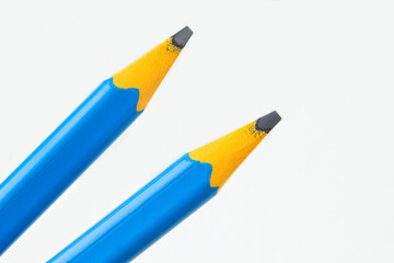 two pencils isolated on white background. Back to school.