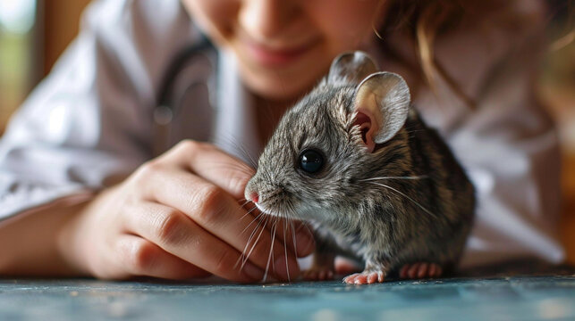 Small Mammal Wellness Consultation:  A veterinarian conducting a wellness consultation for a small mammal, addressing specific health needs and dietary concerns