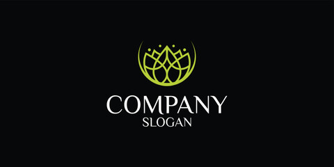Floral illustration logo for companies, with a modern concept.vector