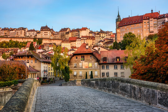 Fribourg city's Old town, Switzerland