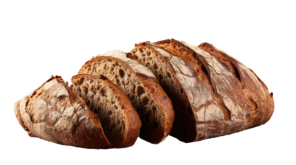 Verschiedene deutsch Brote, Bauernbrot, Vollkornbrot, Schwarzbrot, freigestellt, isoliert, isolated 