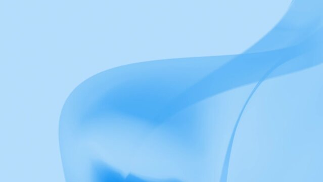 Looped 3D Animation - Blue corporate abstract background of a smooth wavy shape moving slowly in a loop