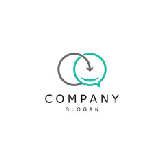 Fototapeta premium Connection innovative smile person logo design timeless emblem brand identity logotype abstract minimalist monogram typography vector logo