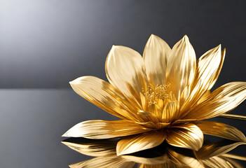 golden flower on minimal background