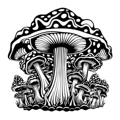 Whimsical Magic Mushroom Vector Design