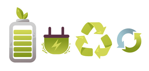 Green Energy. Recycle icon. Green Arrows. Ecology concept.