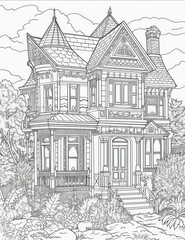 Fototapeta premium Coloring book page