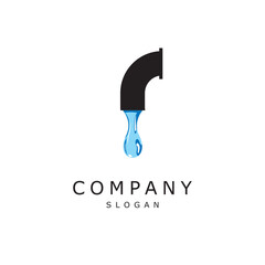 Water pipe null drop logo design timeless emblem brand identity logotype abstract minimalist monogram typography vector logo